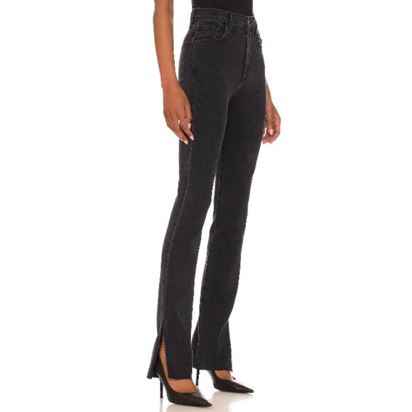 FAVORITE DAUGHTER Valentina Super High Rise Tower Jeans in Black Women's Size 29 - Picture 12 of 13